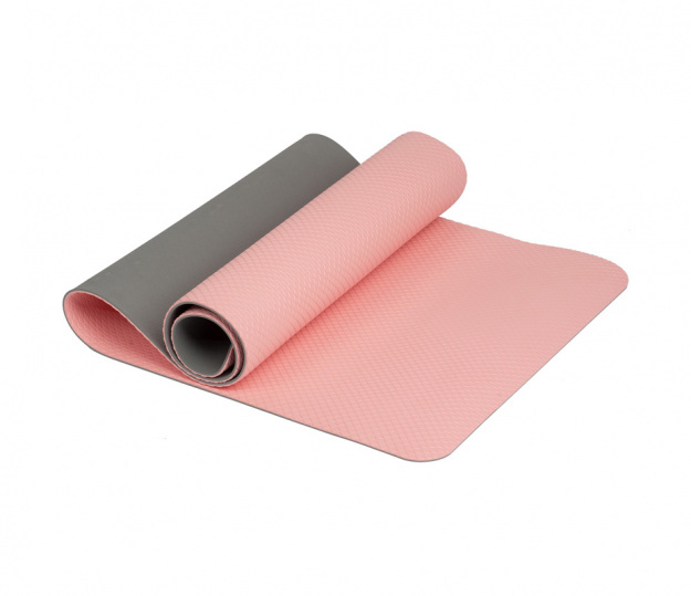 Коврик для йоги, TPE, 6 мм, розовый