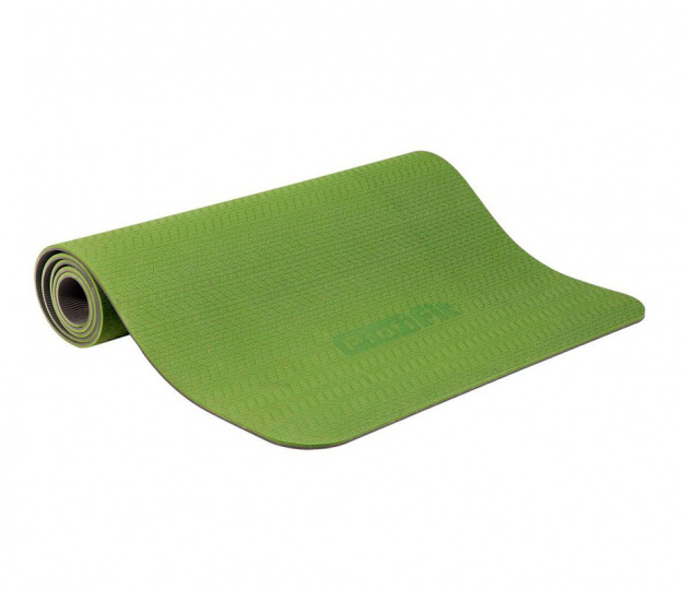 Коврик для йоги и фитнеса 1730х610х6 мм, зеленый/серый, PROFI-FIT