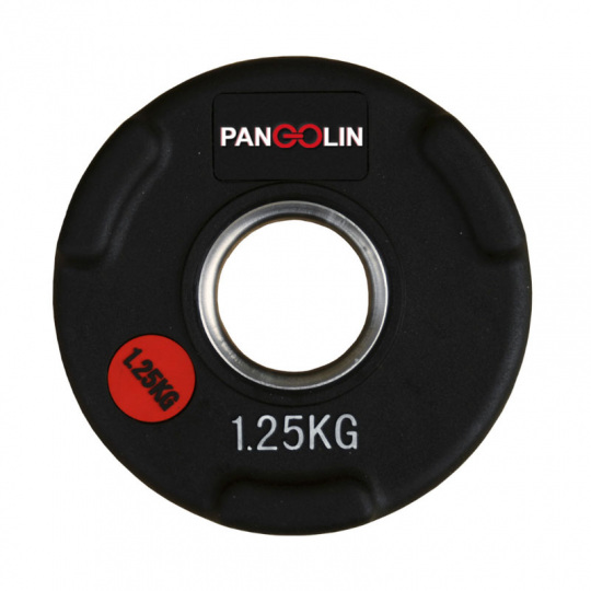 Черный обрезиненный олимпийский диск Pangolin Fitness 1,25 кг