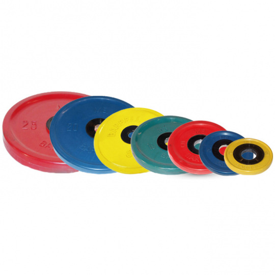 Набор обрезиненных дисков, цветные 1,25-25 кг (51мм) Евро-Классик