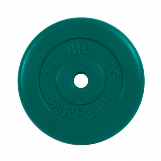 Диск обрезиненный зеленого цвета, 31 мм MB Барбел МВ-PltC31-10
