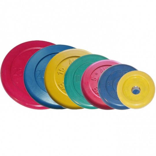 Набор дисков, цветные Barbell, D-51 мм, 1,25-25 кг, Стандарт