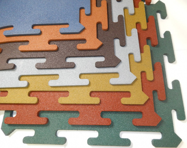 Резиновая плитка Rubblex Sport Puzzle 1000x1000x25 мм