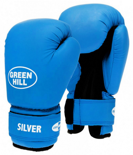 Перчатки боксерские SILVER BGS-2039, 6oz, к/з, синий
