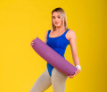 Коврик для йоги и фитнеса 1730х610х6 мм, фиолетовый/розовый, PROFI-FIT