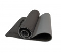 Коврик для йоги OFT, TPE, 185х61х10 мм, черно-серый