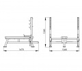 Скамья-стойка для жима штанги лежа с платформой для ассистента WS012.15