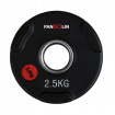 Черный обрезиненный олимпийский диск Pangolin Fitness 2,5 кг