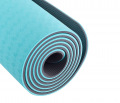 Коврик для йоги и фитнеса Starfit, TPE, 173x61x0,7 см, мятный/серый